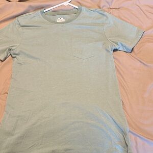 Sky Green Crew Neck T-Shirt with pocket